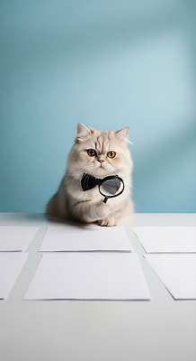 JPG 동물 편집이미지 종이 백그라운드 앉기 파란색 반려동물 귀여움 촬영 고양이 오브젝트 부드러움 놀기 편집실사 AI포토 AI콘텐츠 컬러 컨셉 포유류 모션 감각 CG 파일형식