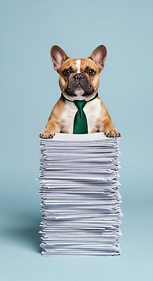 JPG 동물 편집이미지 행복 컬러 백그라운드 넥타이 직장 표정 반려동물 사무실 귀여움 개 강아지 문서 프렌치불독 편집실사 AI포토 AI콘텐츠 잡화 감정 컨셉 회사 비즈니스 포유류 CG 불독 파일형식