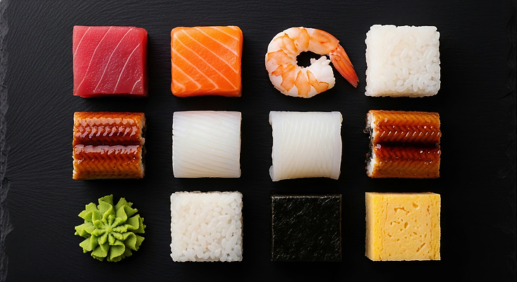 JPG 편집이미지 초밥 전통음식 생선회 회 해산물 질감 퓨전요리 색감 일본음식 편집실사 AI포토 AI콘텐츠 전통 음식 CG 파일형식