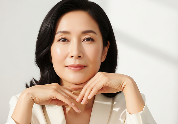 JPG 편집이미지 옷 여자 얼굴 포즈 실내 표정 미소 캐주얼 촬영 우아함 집중 턱 뷰티풀 의료성형뷰티 스타일 편집실사 AI인물포토 AI콘텐츠 컨셉 사람 내부 신체부위 CG 파일형식 AI포토