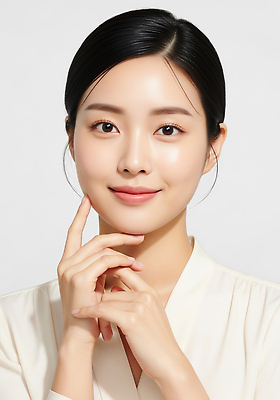 JPG 편집이미지 여자 포즈 백그라운드 손가락 미소 사람 화장 자신감 피부 턱 뷰티풀 의료성형뷰티 스타일 편집실사 AI인물포토 AI콘텐츠 손 감정 표정 신체부위 뷰티 CG 파일형식 AI포토