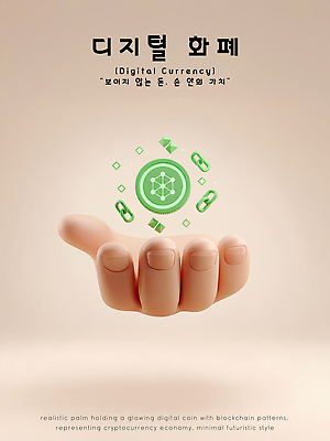 PSD 편집이미지 손 돈 미래 기술 금융 경제 혁명 핀테크 가상화폐 블록체인 편집3D 스테이블코인 컨셉 모바일 신체부위 3D 재산 파일형식 4차산업