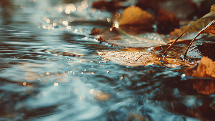 JPG 편집이미지 물결 자연 생명 나뭇잎 풍경 물 빛 햇빛 평화 흐름 가을 수면 숲 오솔길 조화 차분 편집실사 자연요소 계절 길 컨셉 잎 태양 CG 생태계 파일형식