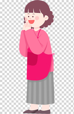 옷 감정 컬러 사람 내부 파일형식 여자 기도 분홍색 상의 행복 소원 표정 실내 편집이미지 PNG