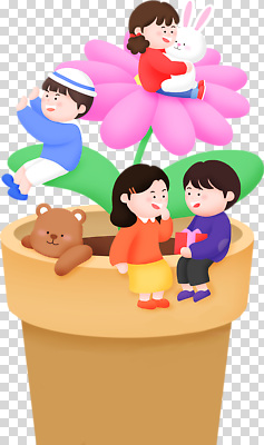 식물 동물 편집이미지 꽃 행복 화분 어린이 곰 모션 놀이 대화 웃음 친구 장난감 토끼 즐거움 PNG 감정 포유류 관계 표정 말하기 사람 반려동물 파일형식