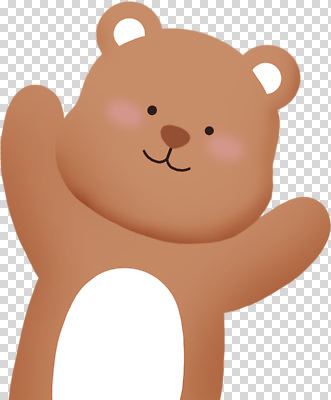 동물 편집이미지 캐릭터 디자인 곰 웃음 귀여움 표현 즐거움 흔들림 장면 부드러움 PNG 감정 컨셉 포유류 모션 표정 감각 파일형식