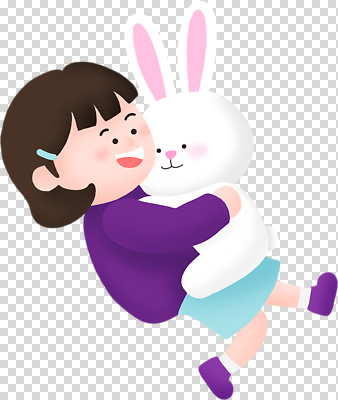동물 편집이미지 행복 어린이 인형 컬러 포옹 표정 웃음 소녀 장난감 귀여움 토끼 즐거움 PNG 여자 감정 컨셉 포유류 안기 사람 반려동물 파일형식 모션