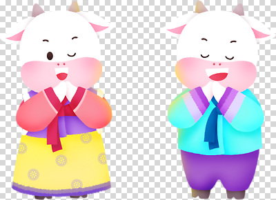 문자 한국전통 감정 아시아 새끼 컨셉 사람 손짓 소 전통의상 파일형식 송아지 한복 전통 귀여움 축하 손모으기 동물 컬러 디자인 어린이 문화 한국 기호 행복 편집이미지 PNG