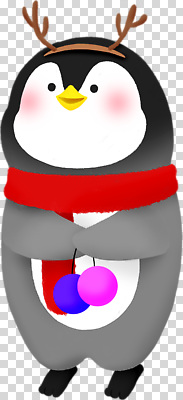 계절 기념일 감정 컬러 컨셉 조류 목도리 파일형식 펭귄 크리스마스 장식 겨울 귀여움 동물 스카프 분홍색 보라색 축제 행복 캐릭터 연말 편집이미지 PNG