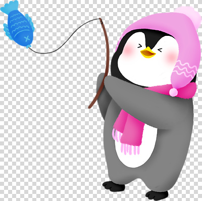 계절 감정 조류 레저 목도리 수중동물 생태계 파일형식 펭귄 겨울 낚시 스카프 표정 어류 즐거움 동물 액티비티 자연 바다 캐릭터 편집이미지 PNG