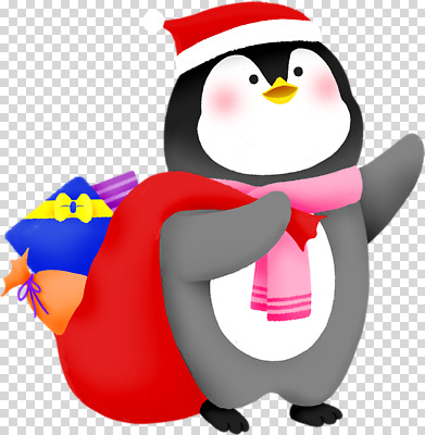 계절 기념일 감정 컨셉 조류 사람 이벤트 파일형식 펭귄 크리스마스 선물 귀여움 캐릭터 행복 파티 축제 겨울 장식 옷 어린이 기쁨 포즈 편집이미지 PNG