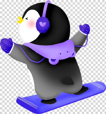 잡화 계절 감정 스포츠용품 컨셉 조류 수상스포츠 보드_스포츠 생태계 파일형식 펭귄 스노우보드 겨울 스포츠 귀여움 캐릭터 균형 즐거움 스케이트 액티비티 장갑 귀마개 서핑 자연 편집이미지 PNG