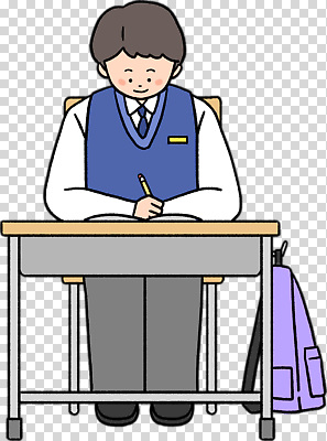 학생 잡화 교육 남자 가구 컨셉 학교 문구용품 사람 라이프 필기구 파일형식 책상 기록 공책 펜 교실 집중 학습 가방 남학생 일상 어린이 편집이미지 PNG