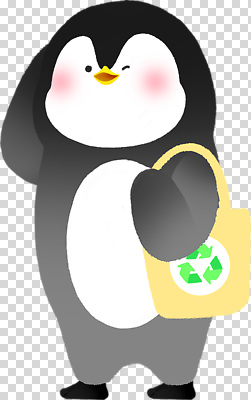 컨셉 가방 조류 표정 환경 에코 친환경 생태계 파일형식 펭귄 에코백 재활용 보호 귀여움 미소 동물 캐릭터 상징 지구 자연 편집이미지 PNG