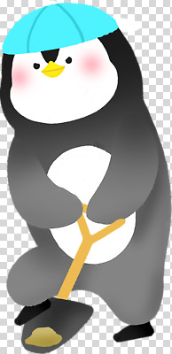 컨셉 조류 표정 공예 파일형식 펭귄 귀여움 웃음 열심 땅파기 캐릭터 동물 수공예 모션 작업 그림 편집이미지 PNG