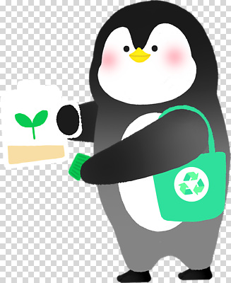 잡화 컬러 컨셉 모션 조류 사람 친환경 생태계 파일형식 펭귄 캐릭터 재활용 식물 심기 자연 보호 환경 초록색 가방 어린이 교육 동물 편집이미지 PNG