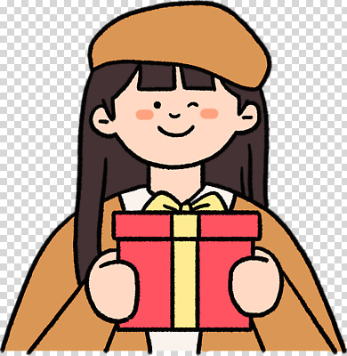 편집이미지 손 기념일 행복 감정 크리스마스 선물 웃음 소녀 갈색 축하 표현 피부 즐거움 PNG 연말 여자 어린이 컬러 컨셉 표정 이벤트 신체부위 파일형식