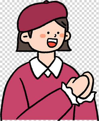 계절 감정 컬러 상의 표정 사람 신체부위 파일형식 여자 미소 패션 겨울 스웨터 분홍색 행복 손 따뜻함 캐릭터 표현 편집이미지 PNG