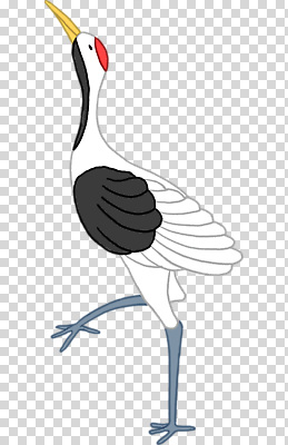 동물 편집이미지 여유 자연 조류 생명 평화 걷기 환경 검은색 산책 학 흰색 PNG 감정 컬러 컨셉 모션 휴식 생태계 파일형식