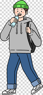 운동화 티셔츠 가방 바지 모션 건강 사람 라이프 물통 파일형식 남자 걷기 물병 후드티셔츠 청바지 배낭 운동 청소년 도시 시원함 일상 스니커즈 야외 편집이미지 PNG