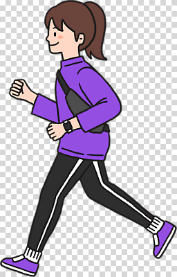 옷 컬러 신발 컨셉 모션 건강 사람 운동 파일형식 여자 조깅 스포츠 운동복 보라색 헬스 달리기 운동화 시계 에너지 활발 여성복 편집이미지 PNG
