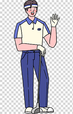 감정 사람 구기 예절 파일형식 골프 코스 캐릭터 인사 스포츠 클럽 남자 모션 즐거움 야외 편집이미지 PNG