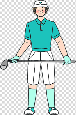 옷 계절 상의 골프 스포츠시설 하의 표정 건강 사람 구기 파일형식 남자 클럽 셔츠 바지 미소 준비 스포츠 골프장 액션 여름 운동 캐주얼 아웃도어 편집이미지 PNG