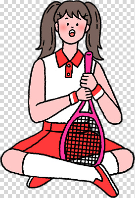 옷 여자 감정 어린이 스포츠용품 건강 사람 운동복 구기 테니스 파일형식 소녀 라켓 유니폼 스포츠 열정 운동 테니스복 캐릭터 모션 편집이미지 PNG