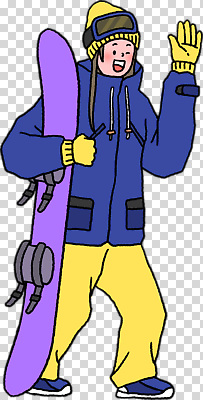잡화 계절 감정 스포츠 상의 표정 보드_스포츠 파일형식 스노우보드 겨울 운동선수 스노보드복 산 준비 웃음 모션 즐거움 외투 장갑 신발 편집이미지 PNG
