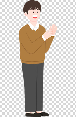 편집이미지 캐릭터 기념일 남자 행복 감정 모션 따뜻함 표정 기쁨 청바지 표현 손뼉 스웨터 즐거움 PNG 상의 바지 사람 이벤트 파일형식
