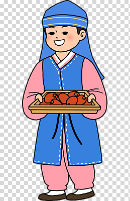 전통 기념일 남자 아시아 어린이 디저트 표정 파일형식 소년 옷 과일 바구니 한국 문화 웃음 다과 명절 음식 이벤트 세트 편집이미지 PNG