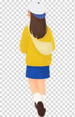 편집이미지 옷 학교 청소년 소녀 일상 뒷모습 캐주얼 치마 걷기 스웨터 백팩 PNG 밝은색 여자 교육 어린이 뷰포인트 상의 가방 모션 하의 사람 라이프 파일형식