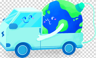 감정 육상교통 컬러 컨셉 환경 파일형식 자동차 지구 운반 모션 귀여움 풍경 파란색 친환경 즐거움 생동감 지구본 편집이미지 PNG