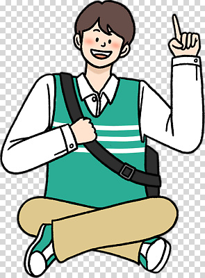 학생 손 교육 감정 가방 모션 표정 사람 파일형식 웃음 손가락 앉기 학교 배낭 남자 초등학생 장면 즐거움 편집이미지 PNG