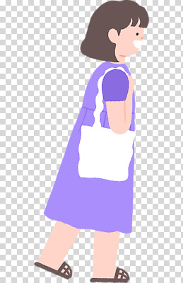편집이미지 드레스 패션 여유 어린이 여행 거리 소녀 일상 캐주얼 걷기 보라색 편안함 장면 PNG 옷 여자 감정 컬러 모션 사람 라이프 감각 파일형식 생활