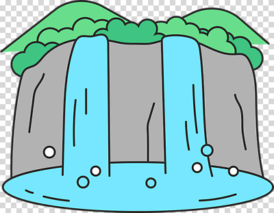 자연요소 식물 컬러 컨셉 자연 생태계 파일형식 폭포 물 풍경 산 호수 초록색 나무 절벽 흐름 뷰티풀 환경 여행 편집이미지 PNG