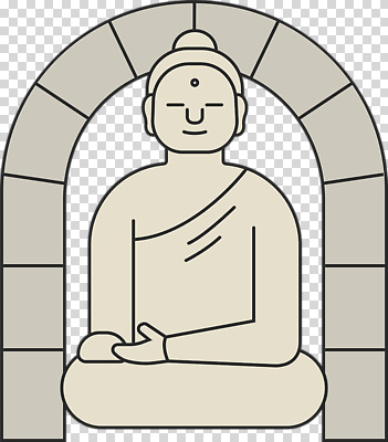 불교 표정 조형물 파일형식 부처 조각상 아치 불상 고요 디자인 예술 종교 수행 미소 전통 문화 편집이미지 PNG