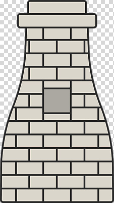 디자인 건물 파일형식 굴뚝 벽돌 주택 건축 외관 단순화된 모양 색감 그림 세로 높이 마감 인테리어 편집이미지 PNG