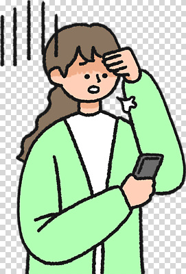 편집이미지 여자 감정 생각 통신 기술 표정 사람 일상 스마트폰 불안 전화기 고민 긴장 PNG 소통 컨셉 라이프 핸드폰 스마트기기 파일형식 생활 전자제품