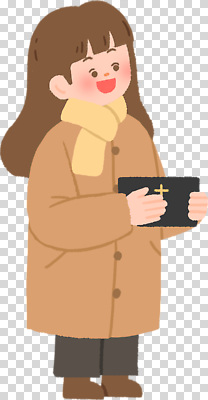 계절 여자 감정 어린이 상의 종교용품 표정 파일형식 소녀 겨울 성경 믿음 행복 외투 미소 따뜻함 종교 기쁨 사랑 편집이미지 PNG