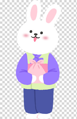 감정 컬러 컨셉 포유류 관계 표정 신체부위 반려동물 감각 파일형식 토끼 선물 캐릭터 귀여움 분홍색 옷 손 기쁨 친구 축제 웃음 포근함 편집이미지 PNG