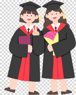 꽃 감정 컨셉 졸업 학교 관계 표정 이벤트 파일형식 졸업식 친구 기쁨 꽃다발 졸업장 포즈 웃음 축하 대학교 교육 기념일 성공 기념사진 편집이미지 PNG