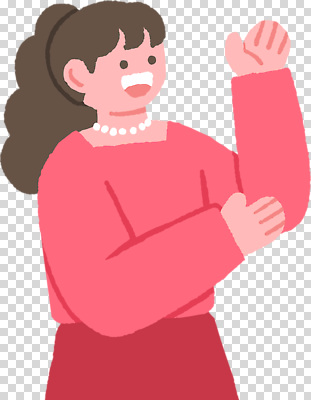 편집이미지 캐릭터 여자 감정 분홍색 목걸이 모션 갈색머리 표정 웃음 스웨터 팔 PNG 긍정적 헤어스타일 컬러 상의 장신구 사람 신체부위 파일형식 옷