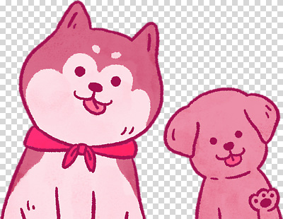 동물 편집이미지 행복 분홍색 놀이 따뜻함 미소 장식 친구 반려동물 귀여움 고양이 강아지 개캐릭터 PNG 상호작용 감정 컬러 동물캐릭터 컨셉 포유류 관계 표정 개 파일형식