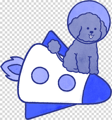 동물 편집이미지 상상 파란색 반려동물 우주 귀여움 도전 강아지 우주선 그림 우주복 탐사 PNG 우주탐험 옷 컬러 컨셉 개 파일형식