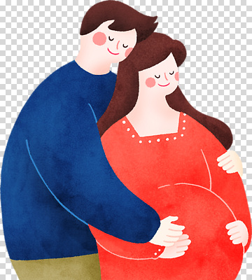 편집이미지 부부 행복 감정 가족 포옹 따뜻함 사랑 희망 임신 기쁨 아기 출산 그림 PNG 순간 커플 관계 안기 사람 파일형식