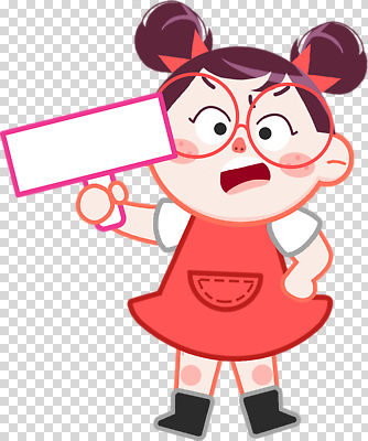 편집이미지 캐릭터 드레스 감정 리본 어린이 장난 소녀 귀여움 분노 표현 표지판 PNG 소통 창의력 옷 여자 컨셉 알림판 사람 파일형식