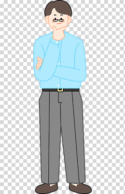 편집이미지 캐릭터 옷 남자 셔츠 생각 바지 사람 팔짱 회색 표현 집중 고민 청록색 PNG 스타일 감정 컬러 컨셉 상의 모션 하의 파일형식