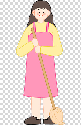 편집이미지 분홍색 집안 주택 소녀 학습 환경 앞치마 청결 성장 도구 시간 작업 청소 PNG 유지 여자 교육 어린이 컬러 실내 건물 위생 파일형식