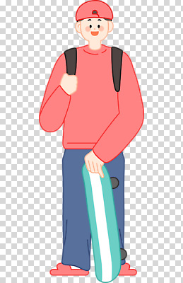편집이미지 남자 배낭 모션 미소 취미 야외 일상 캐주얼 카페 스케이트보드 도심 그림 PNG 스타일 옷 가방 표정 사람 라이프 상점 도시 보드_스포츠 파일형식
